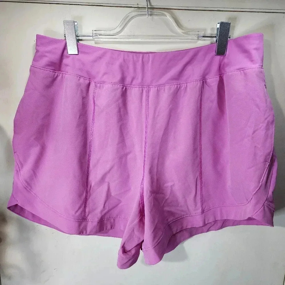 TEK GEAR PURPLE PINK ATHLETIC SHORTS WOMAN'S SIZE XXL, INSEAM 5.5"